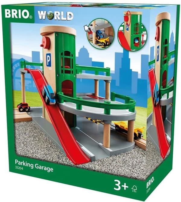 BRIO World Rail / Road Garage - Ravensburger - 3 nivåer - Blandat från 3 år