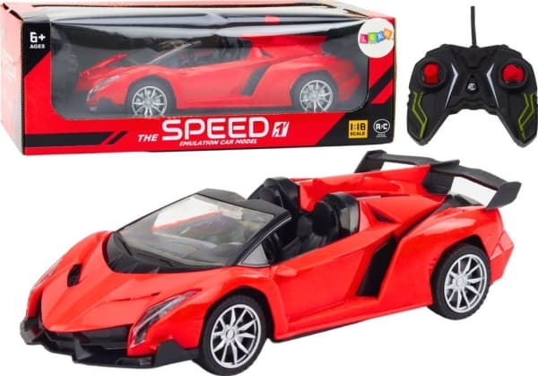 LeanToys RC urheiluauto 1:18 Punainen