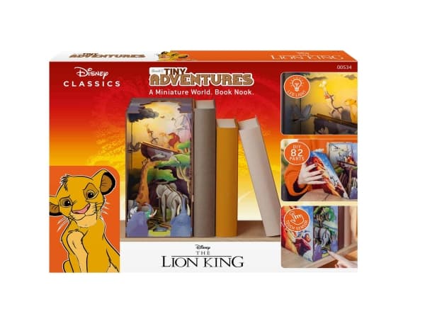 Revell Tiny Adventures - Disney "Lejonkungen", modell av passagerarfartyg, byggsats, Disney The Lion King Book Nook - magisk miniatyrvärld för din bo