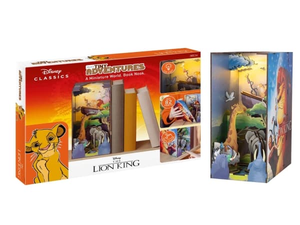 Revell Tiny Adventures - Disney "Lejonkungen", modell av passagerarfartyg, byggsats, Disney The Lion King Book Nook - magisk miniatyrvärld för din bo