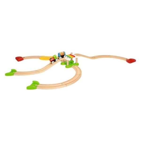 BRIO tågkrets i trä My First Discovery Circuit - 18-delad boxsats - Från 18 månader