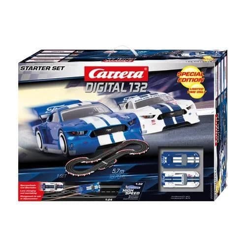 Carrera DIGITAL 132 Starter Set - Två Ford Mustang GTY racingbilar - Vit - Unisex