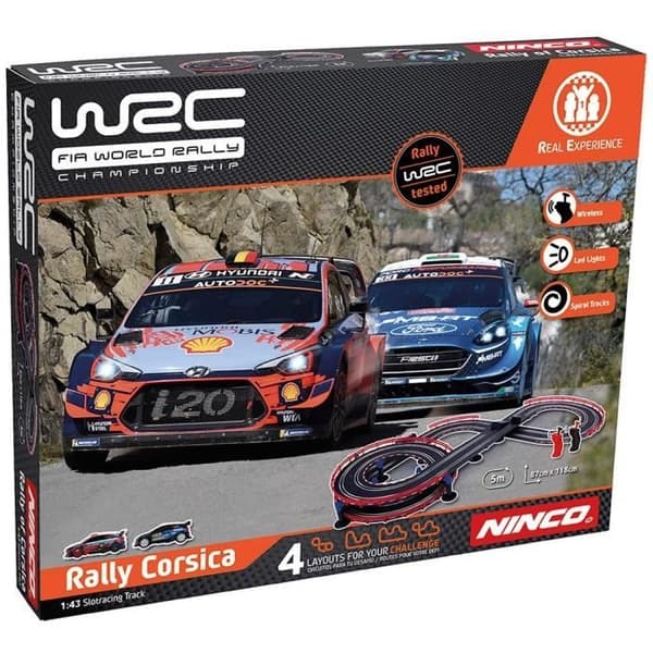 NINCO WRC Rallye Corsica bilbana - Hyundai i20 och Ford Fiesta WrC - 1:43 - Flerfärgad