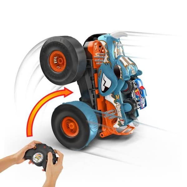 Hot Wheels HPK27 Rhinomite Transforming RC Monster Truck för barn från 5 år och uppåt