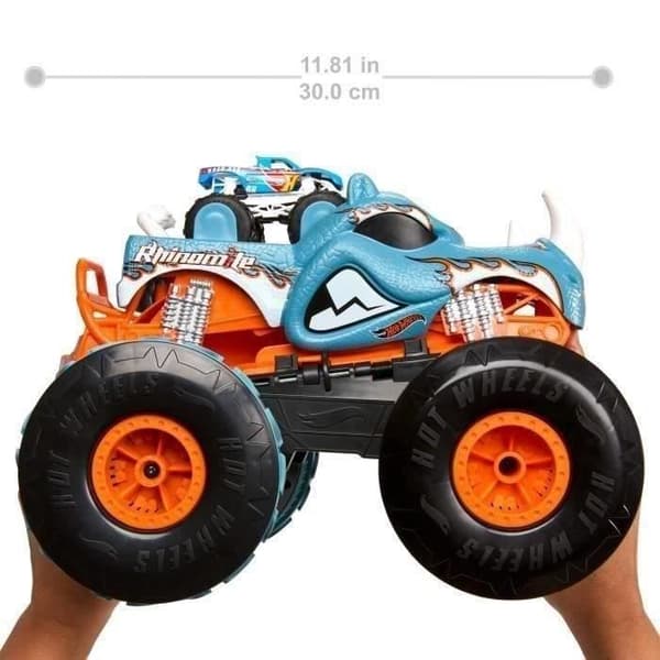Hot Wheels HPK27 Rhinomite Transforming RC Monster Truck för barn från 5 år och uppåt
