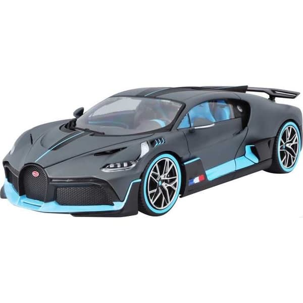 Monterade miniatyrer - Bugatti Divo Svart / blå 1/18 Burago