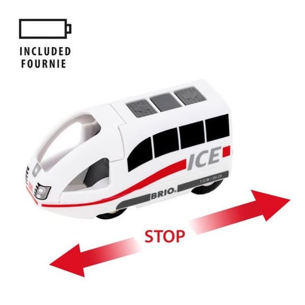 Uppladdningsbart ICE Train - BRIO - 36088 - Pedagogisk leksak för barn från 3 år och uppåt