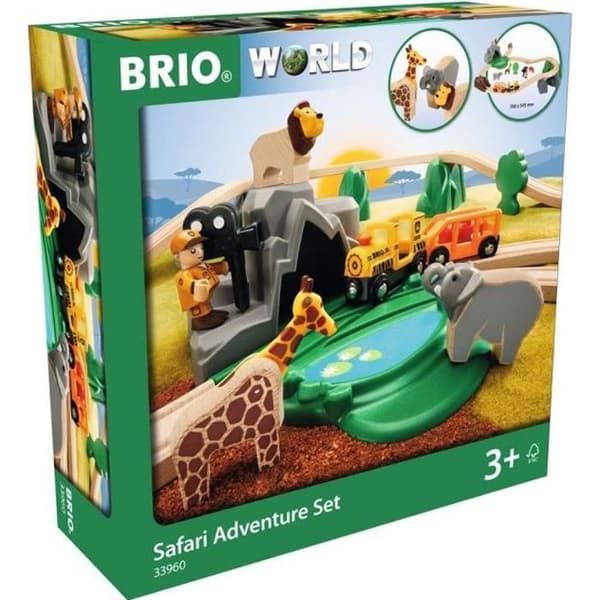 Brio World Circuit Reportage Safari - Komplett set i 26 delar - Tågbana i trä - Ravensburger - Unisex från 3 år - 33960