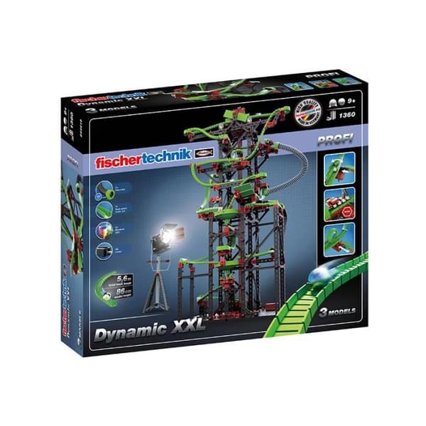 Fisher-Price PROFI Dynamic XXL - bollbana, Byggsats, Svart, Grön, Röd, 9 år, 1310 st, Pojke-tjej