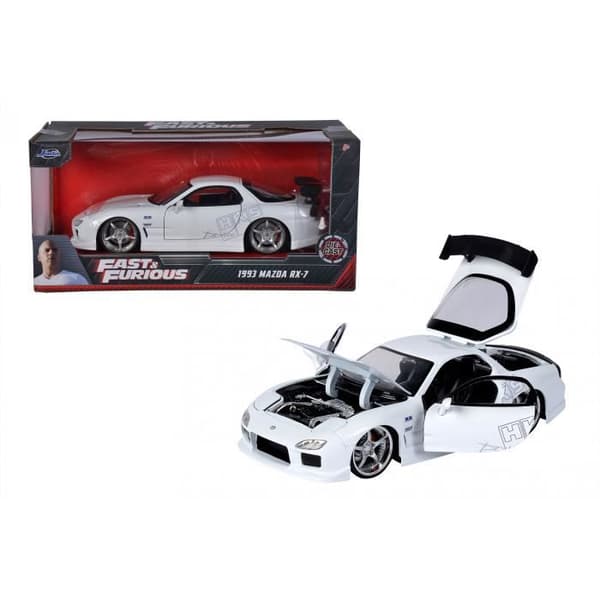 Modellbil - JADA - Mazda RX-7 1993 - Skala 1:24 - Vit färg - Diecast