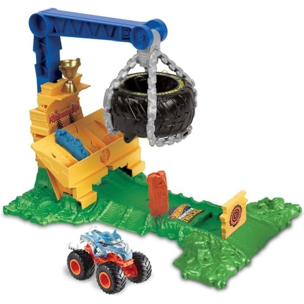 Hot Wheels-Monster Trucks Arena Smashers Challenge Laddar Rhinomite HTP18