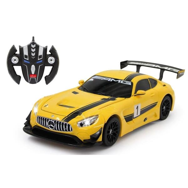 Circuit racingbil - JAMARA - Mercedes AMG GT3 - Elmotor - 1:14 - Svart, Gul