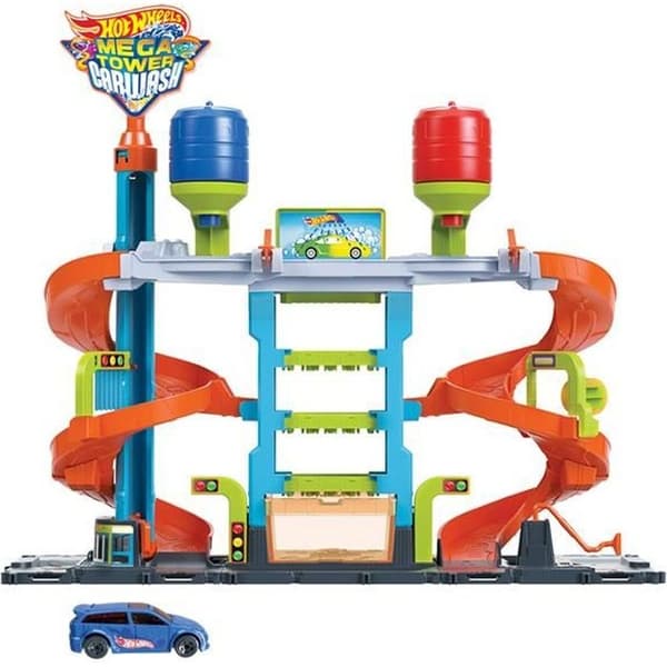 Hot Wheels City Mega Tower Miniatyr biltvätt