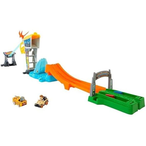 Coffret Piste - HOT WHEELS - HTP12 - 2 fordon - Jurassic World - Vélociraptor Blue och Owen