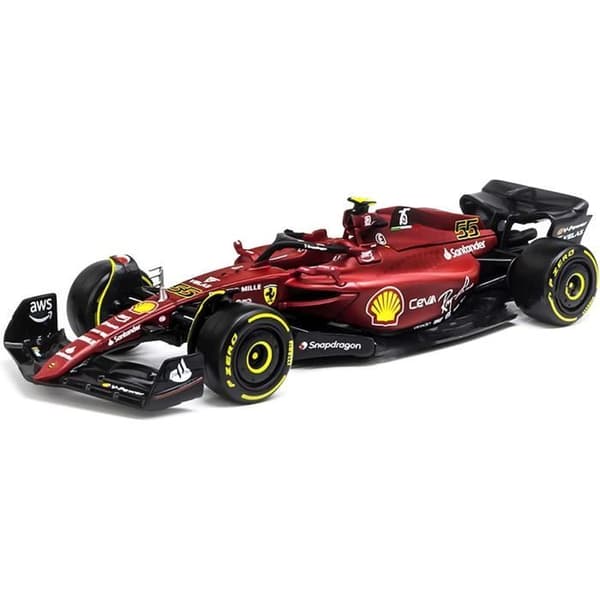 Bil 1/43 Bburago Ferrari F1-75 Officiell Formel 1 Carlos Sainz 55