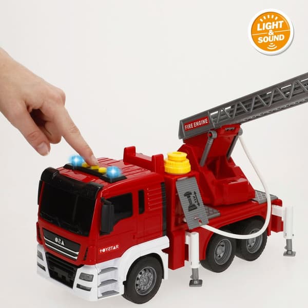Brandbil med lys og lyd Speed & Go 34 x 25 x 12 cm (4 enheder)