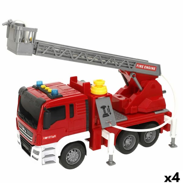 Brandbil med lys og lyd Speed & Go 34 x 25 x 12 cm (4 enheder)