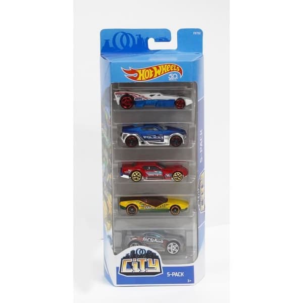 HOT WHEELS - Æske med 5 biler - Tilfældig model