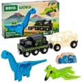 Pikkukuva 1 / 6: Brio Paristokäyttöinen Dinosaurusjuna - Sähköjuna - Dinosaurus mukana - Puinen junasetti - Ikä 3+ - Brio World - 36096