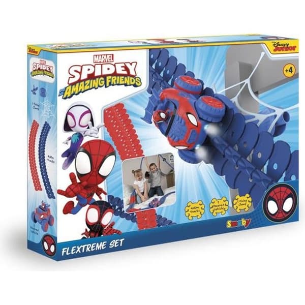 Spidey Flextreme Discovery-sæt - Batterier inkluderet - 184 fleksible baner og 1 køretøj