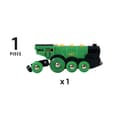 Miniatyrbillede 5 af 5: Kraftfuldt grønt batteridrevet lokomotiv - BRIO - Trætogsæt - Lyd- og lystilbehør - Alder 3+