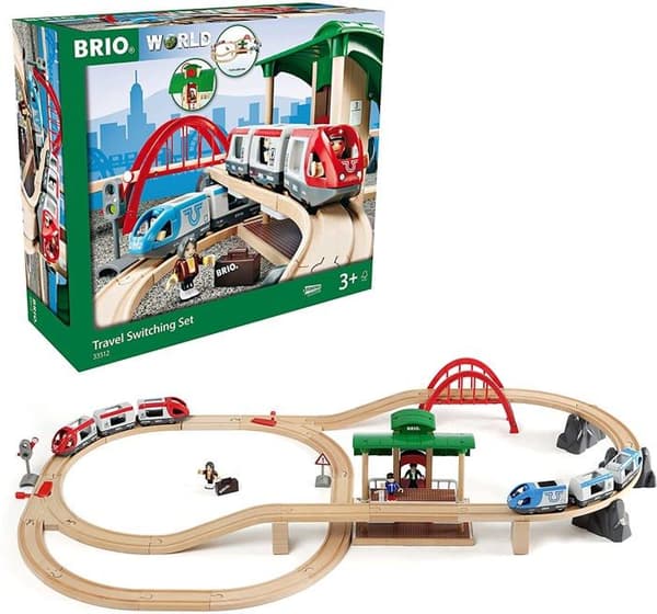 Brio World Traveler Platform Circuit - Komplet 42-delt sæt - Trætogsæt - Ravensburger - Fra 3 år - 33512