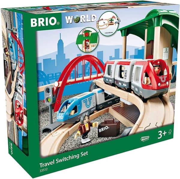 Brio World Traveler Platform Circuit - Komplet 42-delt sæt - Trætogsæt - Ravensburger - Fra 3 år - 33512