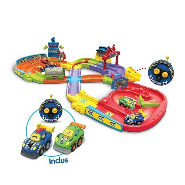 VTECH TUT TUT BOLIDES - MIN FØRSTE FJERNBETJENEDE KRETS (+ SIMON SUPER CHAMPION / LÉO BOLIDE TURBO)
