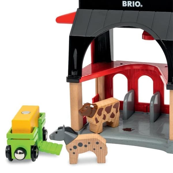 BRIO World - 36012 - Dyrestald - Trætogsæt tilbehør - Legetøj til drenge og piger fra 3 år