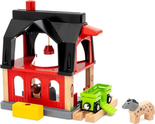 BRIO World - 36012 - Dyrestald - Trætogsæt tilbehør - Legetøj til drenge og piger fra 3 år