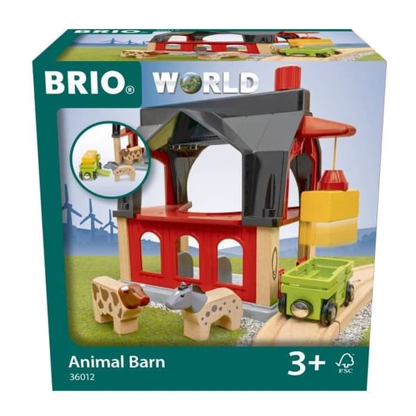 BRIO World - 36012 - Dyrestald - Trætogsæt tilbehør - Legetøj til drenge og piger fra 3 år
