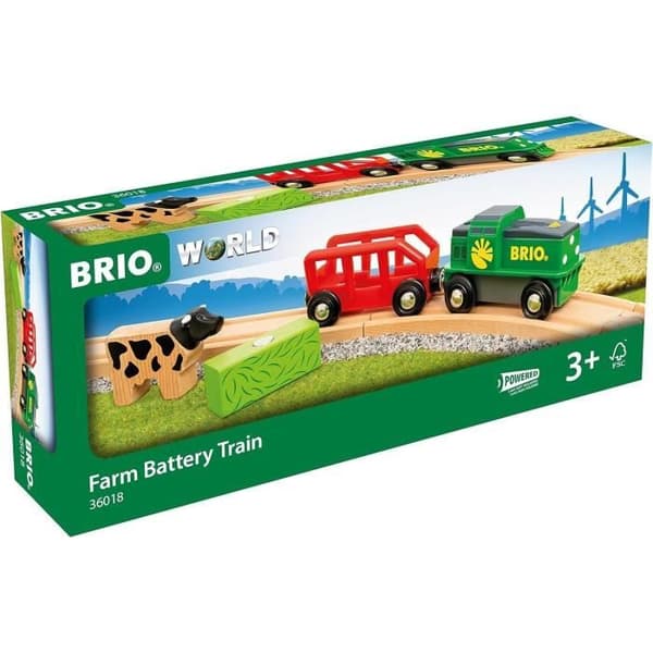 Brio Batteri Bondegårdstog - Træbane