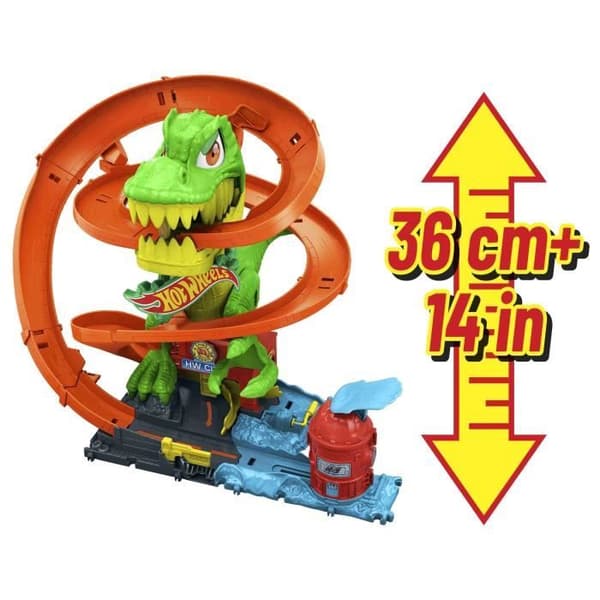 Hot Wheels T-Rex Fire Battle Dinosaur Truck Sæt - Alder 4+ - JBM73