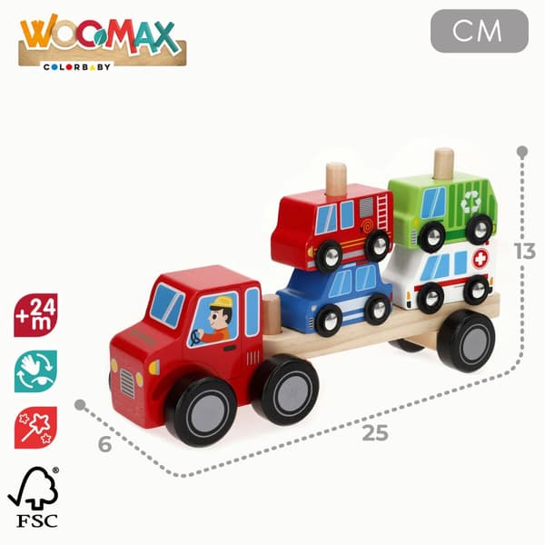 Autorekka ja kitka-autot 25 x 13 x 6 cm (6 osaa)