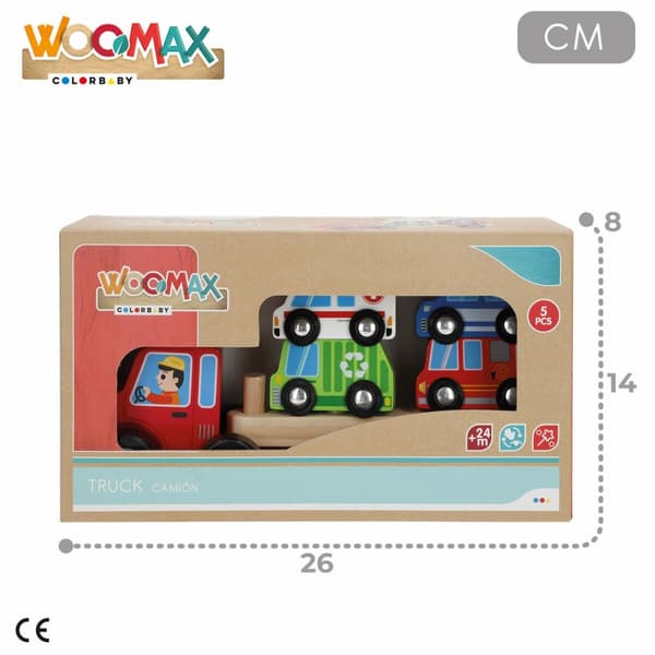 Autorekka ja kitka-autot 25 x 13 x 6 cm (6 osaa)