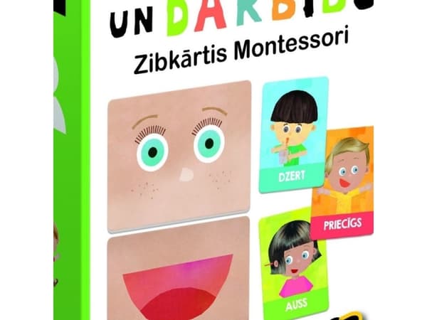 Tactic HEADU Flashcards Emotions and Actions Montessori (In Latvian lang.)
