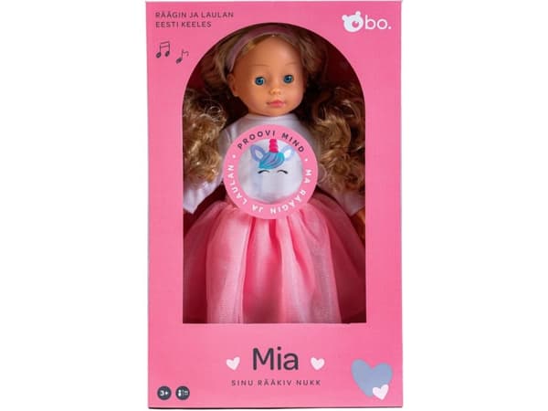 Dell bo. Interactive doll "Mia" (speaks Estonian language), 40 cm