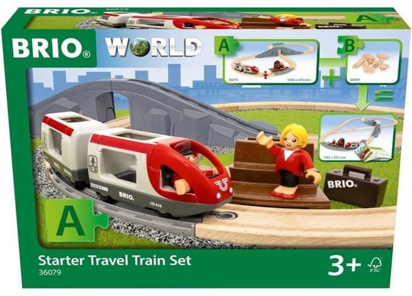 BRIO 8 matkustajan rata - pakkaus A-7312350360790 - 3-vuotiaille ja sitä vanhemmille