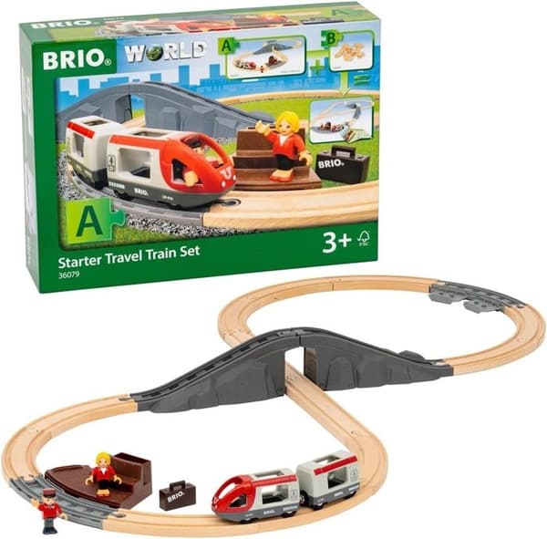 BRIO 8 matkustajan rata - pakkaus A-7312350360790 - 3-vuotiaille ja sitä vanhemmille