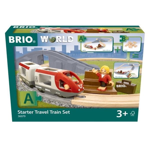 BRIO 8 matkustajan rata - pakkaus A-7312350360790 - 3-vuotiaille ja sitä vanhemmille