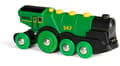 Miniatyrbillede 3 af 5: Kraftfuldt grønt batteridrevet lokomotiv - BRIO - Trætogsæt - Lyd- og lystilbehør - Alder 3+