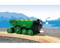 Miniatyrbillede 4 af 5: Kraftfuldt grønt batteridrevet lokomotiv - BRIO - Trætogsæt - Lyd- og lystilbehør - Alder 3+