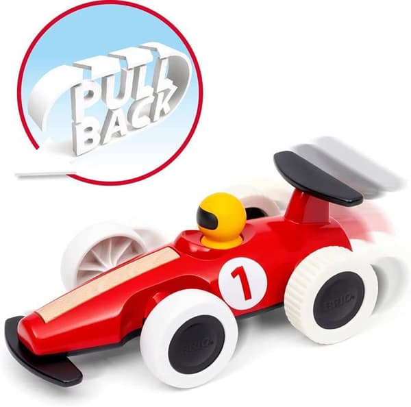 Stor racerbil med tilbagetrækbar bevægelse - Legetøj til tidlig læring - 7312350303087 - Brio World