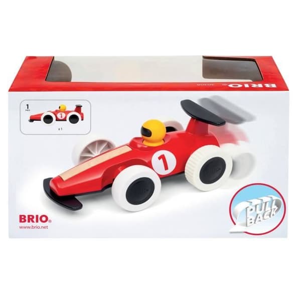 Stor racerbil med tilbagetrækbar bevægelse - Legetøj til tidlig læring - 7312350303087 - Brio World