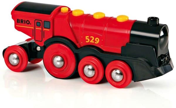 BRIO Kraftfuldt Rødt Batteridrevet Lokomotiv - Trætogsæt - Ravensburger - Fra 3 år - 33592