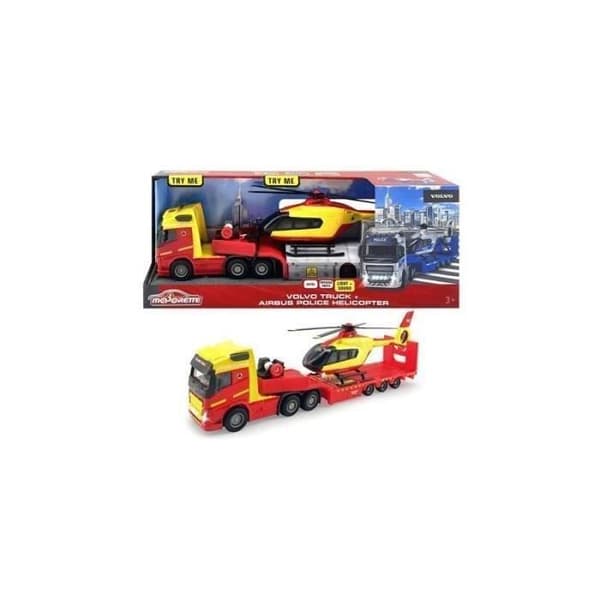Lastbil med politihelikopter Majorette GS 35 cm - MAJORETTE - Hvid - Legetøj - Blandet - 3 år
