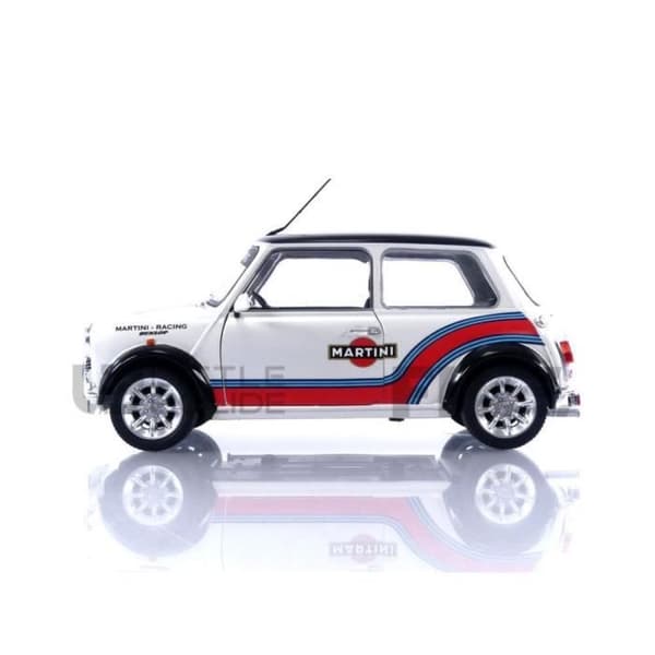Samlarbil i miniatyr - SOLIDO - MINI Cooper Sport Martini - 18/1 - 1998 - Vit/Röd/Blå