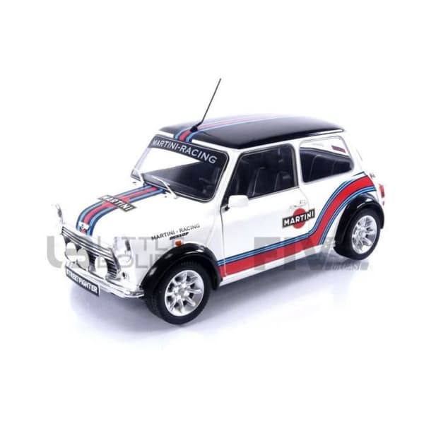 Samlarbil i miniatyr - SOLIDO - MINI Cooper Sport Martini - 18/1 - 1998 - Vit/Röd/Blå