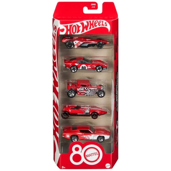 Hot Wheels Mattel 80th Biler 5-pak