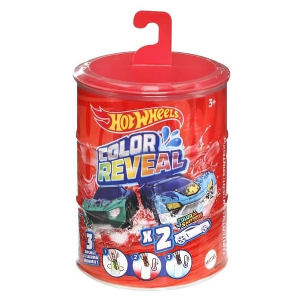 Hot Wheels - Paket med 2 Color Reveal-fordon - Liten bil - Från 3 år